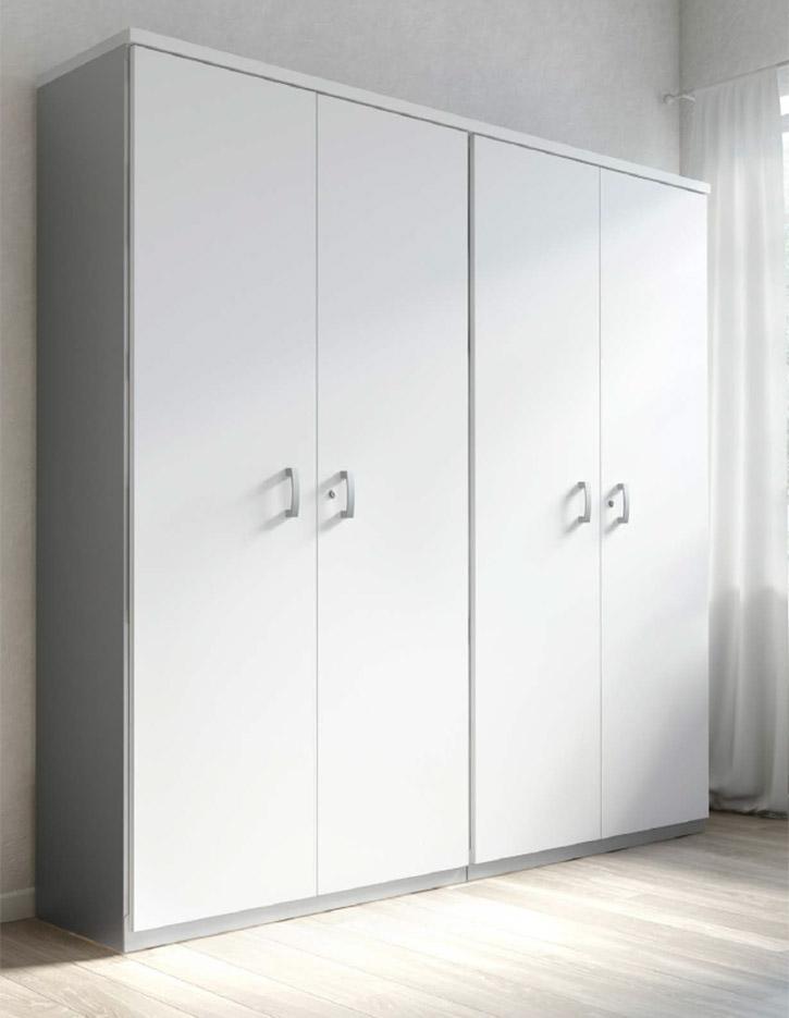 Armoire en métal à rideaux ou portes battante mélaminé, gamme Molina haute - France Bureau